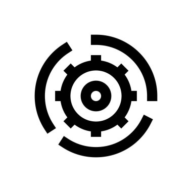 Ağ vektörü ince çizgi simgesi