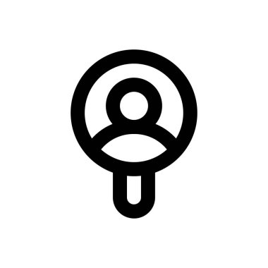 profil vektörü ince çizgi simgesi