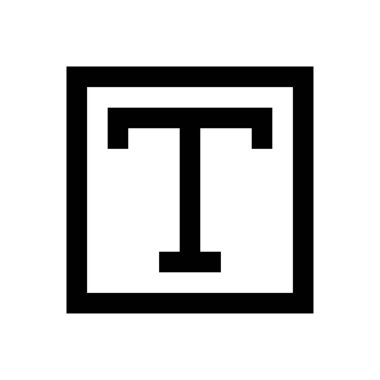 yazı tipi vektörü ince çizgi simgesi