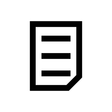 belge vektörü ince çizgi simgesi