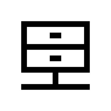 depolama vektörü ince çizgi simgesi