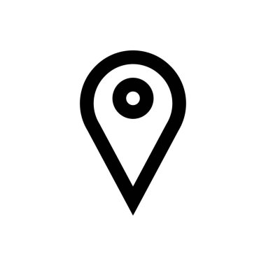 pin vektörü ince çizgi simgesi