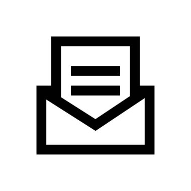 mesaj vektörü ince çizgi simgesi