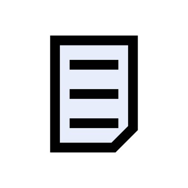 belge vektörü düz renk simgesi