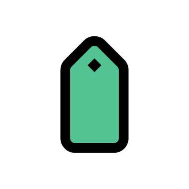 etiket vektörü düz renk simgesi