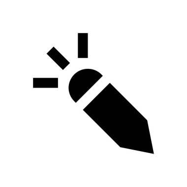 vektör glyph düz simgesi yaz