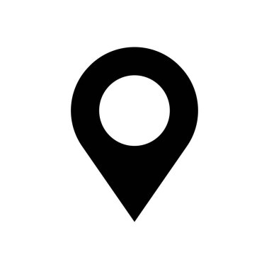 konum vektörü düz simge