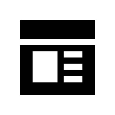 Web sayfası vektör simgesi düz simgesi