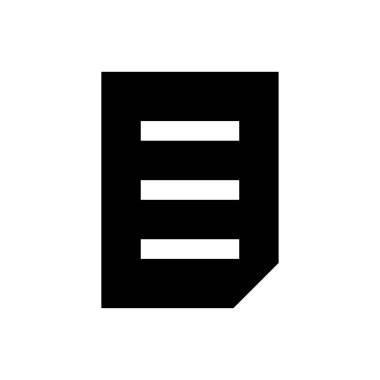 belge vektörü düz simge