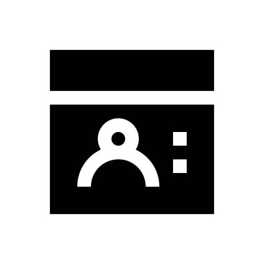 tarayıcı vektörü glyph düz simgesi