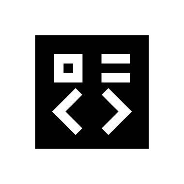 Kodlama vektörü simgesi düz simgesi