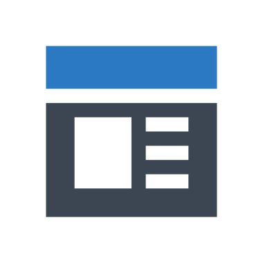 Web sayfası vektör renk simgesi