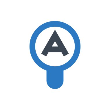 yazı tipi vektörü renk simgesi