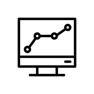 grafik vektörü ince çizgi simgesi