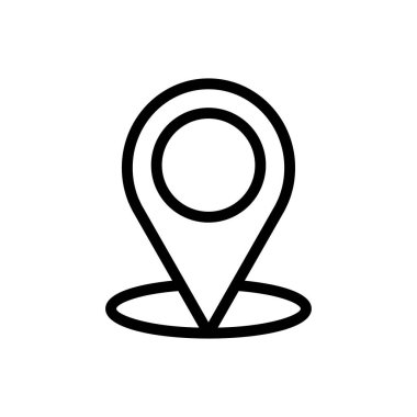 pin vektörü ince çizgi simgesi