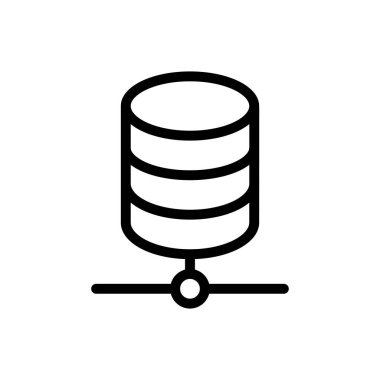 sunucu vektörü ince çizgi simgesi