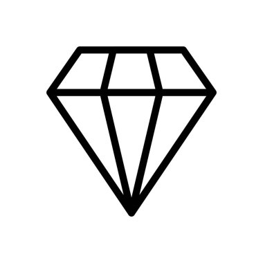 Elmas vektörü ince çizgi simgesi