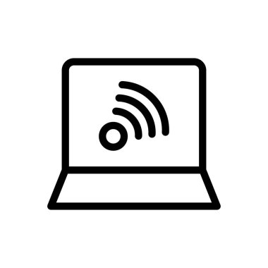 kablosuz vektör ince çizgi simgesi