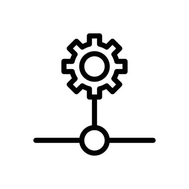 ağ vektörü ince çizgi simgesi