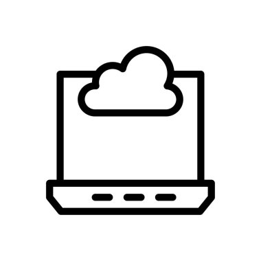 veritabanı vektörü ince çizgi simgesi