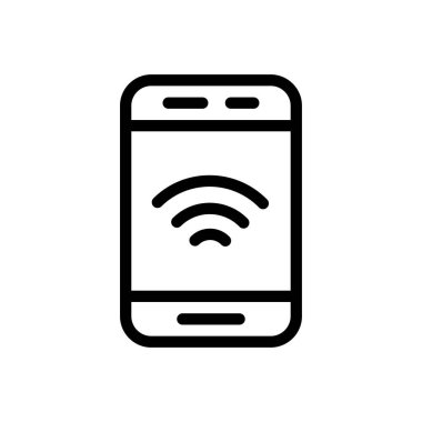 telefon vektörü ince çizgi simgesi