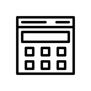 tarayıcı vektörü ince çizgi simgesi