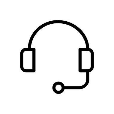 kulaklık vektörü ince çizgi simgesi