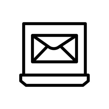 e-posta vektörü ince satır simgesi