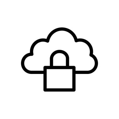 Koruma vektörü ince çizgi simgesi