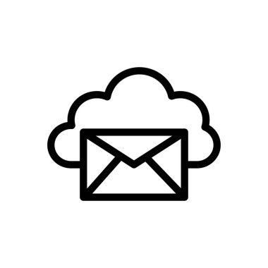 bulut vektörü ince çizgi simgesi