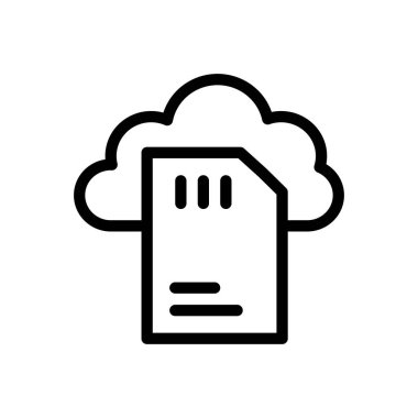 dosya vektörü ince çizgi simgesi