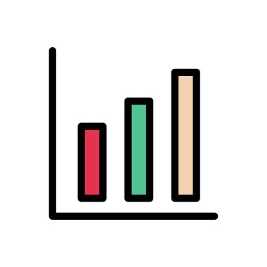 çubuk vektörü düz renk simgesi
