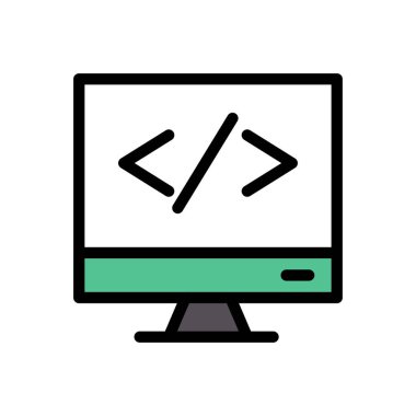 Geliştirme vektörü düz renk simgesi