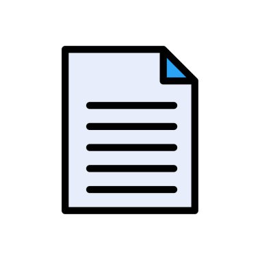 belge vektörü düz renk simgesi