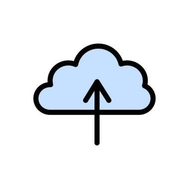 bulut vektörü düz renk simgesi