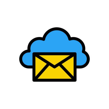 bulut vektörü düz renk simgesi