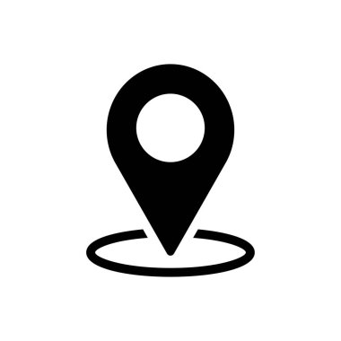 pin vektör düz simgesi