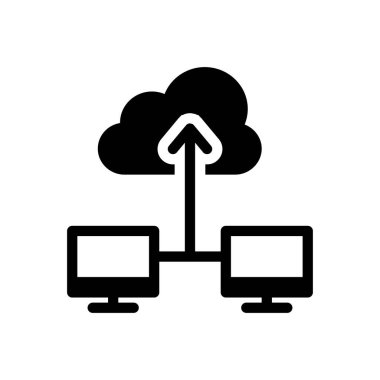 bağlantı vektörü glyph düz simgesi