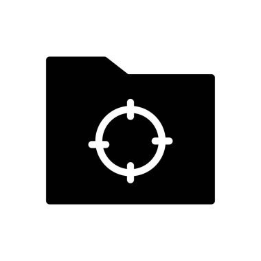 Dizin vektörü glyph düz simgesi