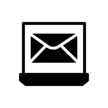 e-posta vektörü düz simgesi