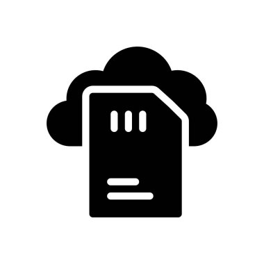 dosya vektörü glyph düz simgesi