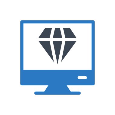 Elmas vektör renk simgesi