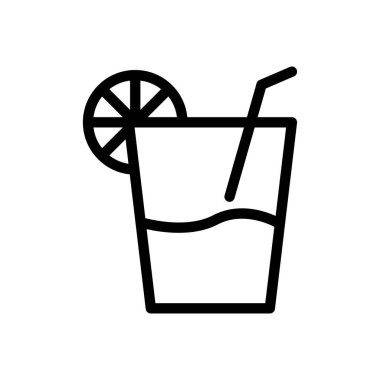 içecek vektör ince çizgi simgesi