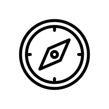 pusula vektörü ince çizgi simgesi