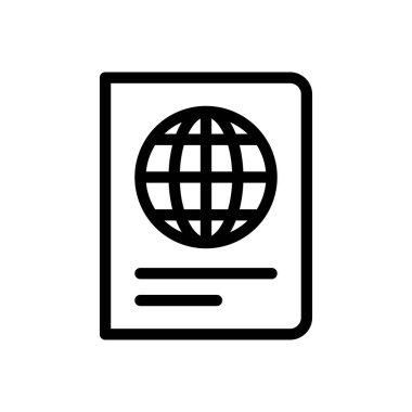 kimlik vektörü ince çizgi simgesi