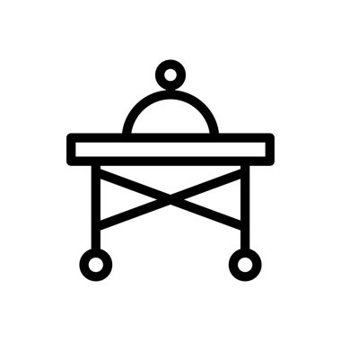 yiyecek vektörü ince çizgi simgesi   