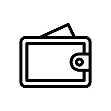 cüzdan vektör ince çizgi simgesi