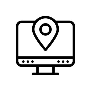 çevrimiçi vektör ince çizgi simgesi