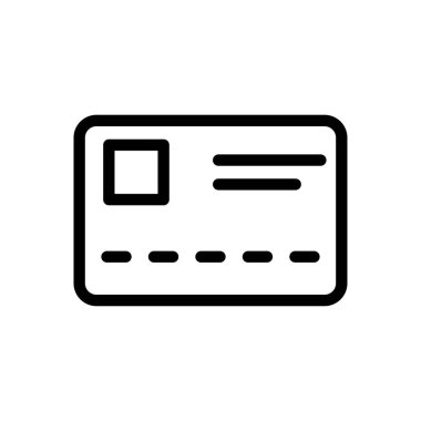 debit vektör ince çizgi simgesi