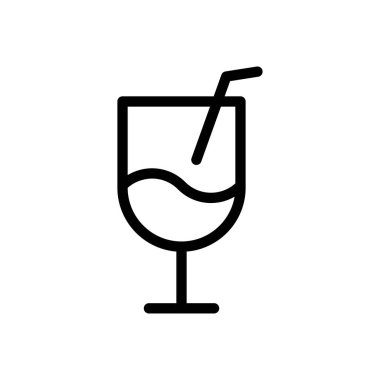 içecek vektör ince çizgi simgesi